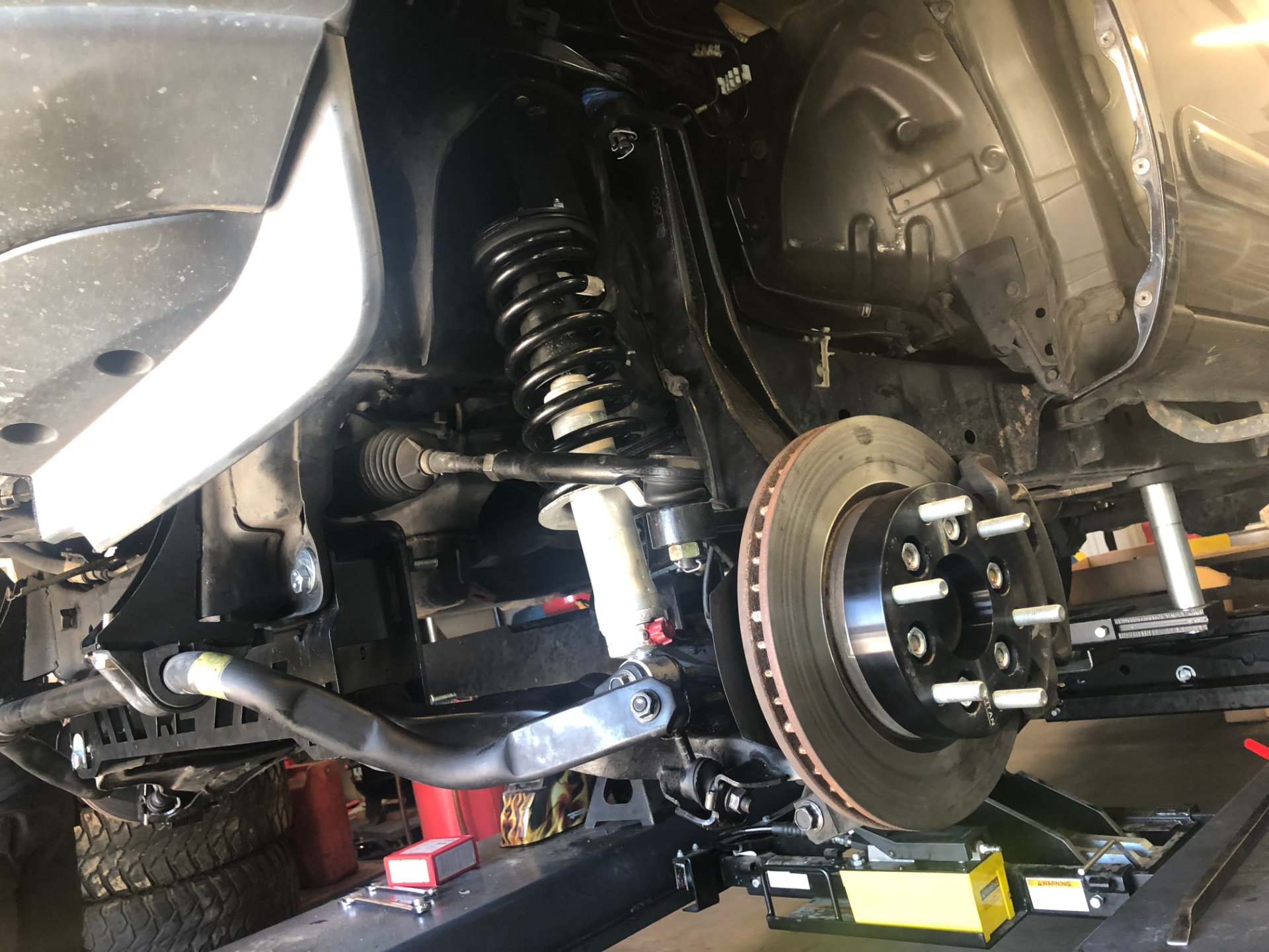 Front suspension repair at Rodas Auto Repair